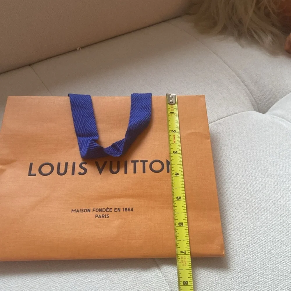 Louis Vuitton yellow gold small paper shopping gift bag size 8,5x7xx4,5
